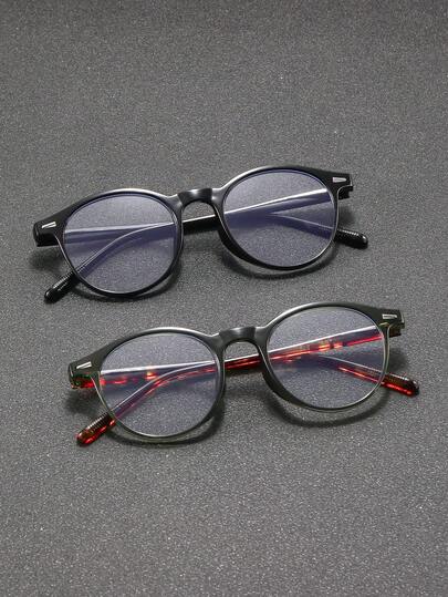 2/4 Pairs Plastic Full Frame Premium Unique Double Lens Design Oval Modern Minimalist Style Men's Daily Wear Transparent Glasses, Suitable For Music Festivals, Weekend Outfits, Dates, Holiday Dressing And Fashion Accessories, Fits All Face Shapes