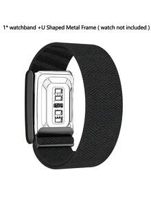 1pc Elastic Nylon Watch Band, Suitable For 5.0/4.0, Breathable Protective Sports Wristband, Compatible With 5.0 Watch Band (Black U-Shaped Adjustable Connector) - 彩色 - 查看 20