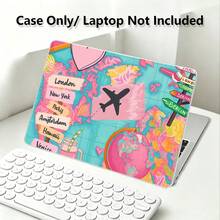1件相容Macbook的保護殼，飛機旅行UV印花圖案，筆電保護套，極簡輕量耐用保護殼，相容Macbook Air Pro 13.3 13.6 14.2 15.3 16.2英吋，適用於13英吋Neo筆電保護殼A3404型號/D14、D16 - 查看 7