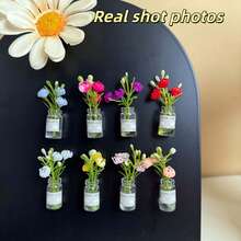 8pcs Mini Vase Magnets - 2026 New Cute Mini Fridge Magnets 3D Vase Funny Fridge Accessories Kitchen Decor (Multi-Color) Holiday Gift - Color Mixing - View 19