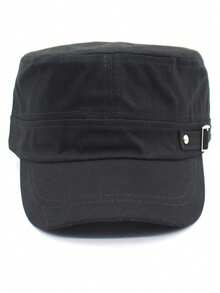 1pc Unisex Rivet Military Flat Top Baseball Cap With Adjustable Strap, Suitable For Outdoor, Hiking, Vacation, Daily Use, Sun Protection - Multicolor - View 8