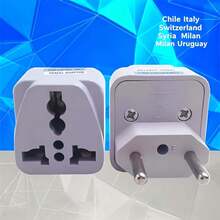 1pc Power Plug Adapter Converter With Third Pin Grounded, Compatible With Europe, Uk, Asia, Australia, China, Japan To Usa, For Traveling Latin America, Ac Socket Adapter (white) - White - View 13