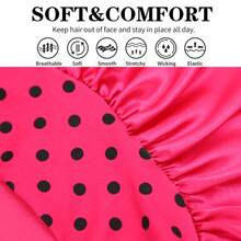 1pc Polka Dot Design Milk Silk Women's Sleep Cap, Large Size Lightweight Breathable Hair Protection Cap (Random Print Pattern) - 1pc - View 5