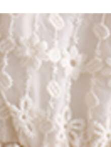 Young Girl Casual Fashion Peter Pan Collar Long Sleeve Lace Dress For Party Spring Autumn Winter - Beige - View 8