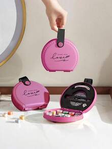 1 pieza Caja de costura rosa, albaricoque, verde, kit de costura multifuncional y de alta calidad, práctico para uso doméstico, caja de almacenamiento de dormitorio de alta gama, juego de costura - Talla única para todos - Ver 1