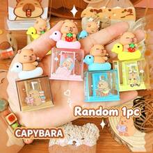 Capybara 3D Pencil Sharpener, Random 1pc Cute Cartoon Capybara Pencil Sharpener, Portable Pencil Sharpener For Students, Back To School Stationery Supplies - Multicolor - View 6