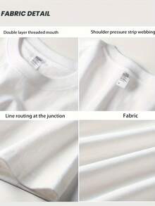 Men's Short-Sleeved T-Shirt With Modern And Bold Print, New Summer Collection In Large Sizes, Versatile Casual Top. - 白色 - 查看 3