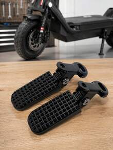 1 Pair Foldable Aluminum Alloy Bicycle Foot Pedals, Anti-Slip Heavy Duty Rear Footrest, Universal Bicycle Accessory, Black - Multicolor - View 6