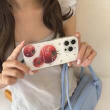 Tomaten- & Silberstern-Handyhülle kompatibel mit iPhone 17 Pro, 16 Pro Max, 15 Pro, 16 Pro, 17, 15, Vollschutz, stoßfest, minimalistisch, frisches Design für Frauen - Verschiedenfarbig - Übersicht 6