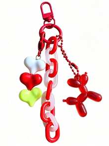 1pc Acrylic Flower Chain Bohemian Style Bag Charm Accessory, Creative Fresh Keyring Keychain Bag Decor, Best Friend Sister Gift, Party Favor - Multicolor - View 6