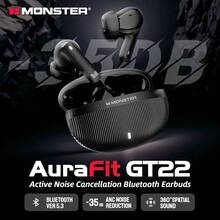 Original Monster GT22 無線藍牙耳機 高品質降噪入耳式耳機 超長續航 - 黑色 - 查看 3