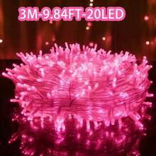 6M Starry String Lights Indoor, USB Powered, 8 Modes, 96LED Butterfly String Lights 3.5M, Outdoor Waterproof Transparent Wire Fairy Lights, Flashing String Lights, Suitable For Living Room, Christmas Tree, Bedroom, Wedding Decoration, Christmas Decoration - Pink - View 13