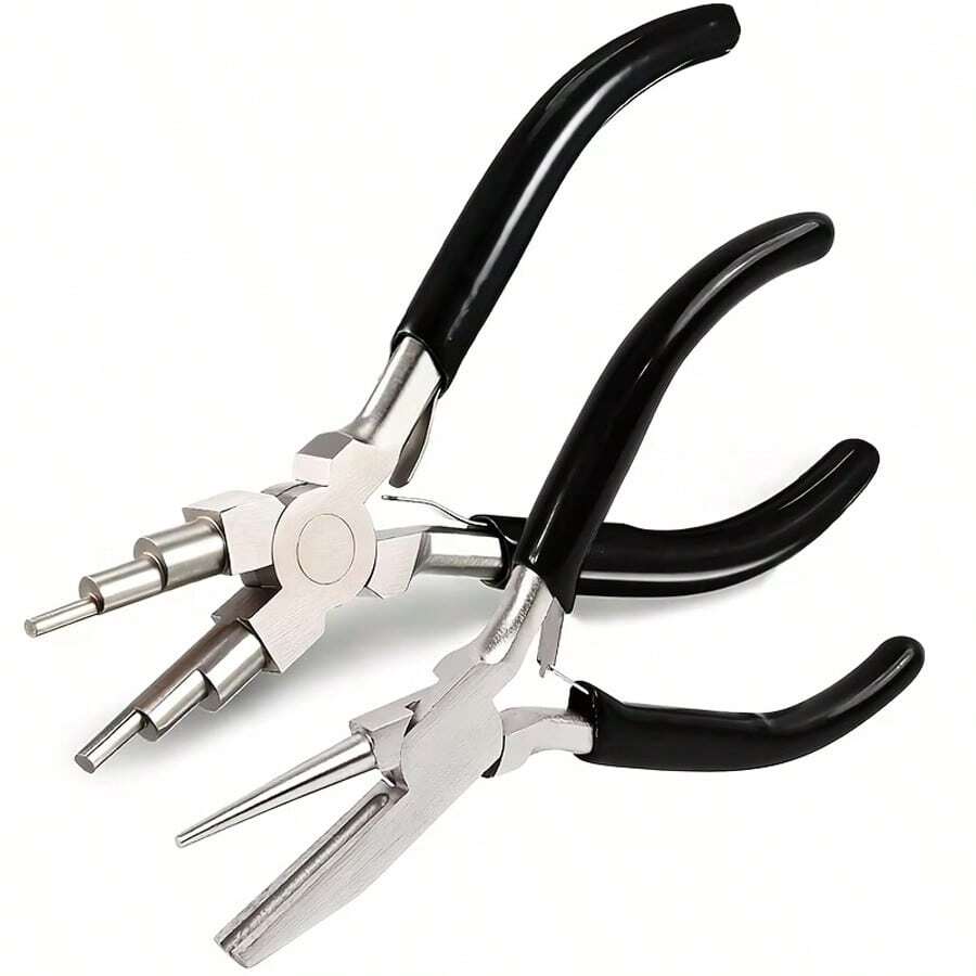 KLONKEE 1/2pcs Jewelry Pliers, Jewelry Making Tools, Concave/6-Segment Pliers, Metal Wire Loop And Metal Wire Bending Pliers, Professional Wire Wrapping Tools, Suitable For Earrings, Rings, Necklaces And Jewelry Making (Multi-Function Design) Pliers, Jewelry Making Tools - A - View 1