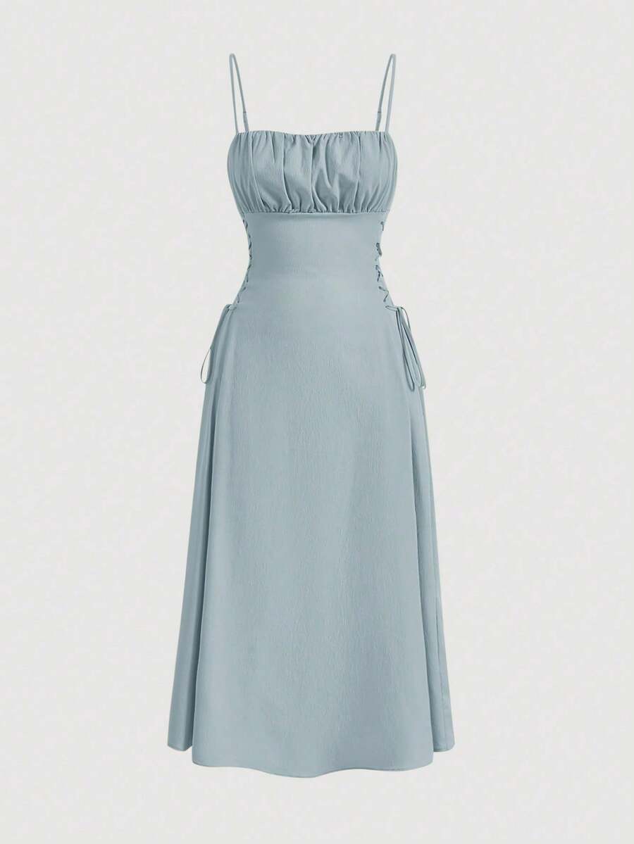 Women Midi Dresses - 藍色 - 查看 1