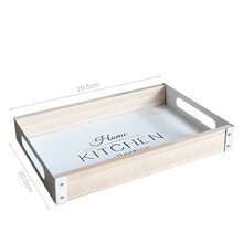 1pc European Style Minimalist Iron & Wood Storage Tray Decor, Suitable For Living Room Coffee Table, Dining Table Decoration And Daily Storage, Also Ideal As Holiday Gift And Party Table Decor - Multicolor - View 10