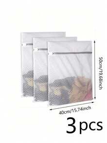 3pcs/1pc Durable Mesh Laundry Bags - Coarse Mesh Garment Protection Bags, Designed For Machine Wash; Reusable, Anti-Tangle Storage Bags (With Zipper). Suitable For Various Items, Including Underwear, Clothing, Jeans, Towels, Socks, Etc. - Multicolor - View 9