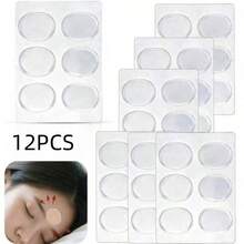 36 Peças Adesivos de Silicone para Sobrancelhas, Aparência/Alívio da Aparência da Pele, Transparente, Para Rugas nas Sobrancelhas e Pés de Galinha - Multicolorido - Visão 12