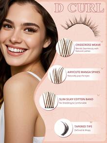 RITALASH 630PCS Brown Lash Clusters Kit Natural Wispy Lashes Cluster Dark Brown Eyelash Clusters Kit Large Pack Set For DIY Waterproof & Long - Lasting (WM01-BLR105-Viva) - Brown - View 4