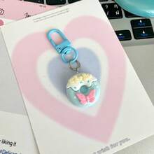1pc Cute Matte Donut Resin Keychain, Colorful Buckle Mini Bag Charm, Back To School Labor Day Holiday Decoration Gift - Multicolor - View 9