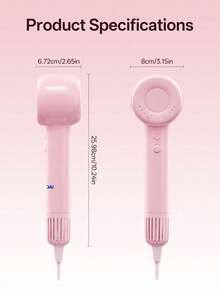 HYUNDAI Pink Negative Ion Hair Dryer With Diffuser, High-Speed Airflow, Reduces Frizz For Smooth Hair - Pink - View 5