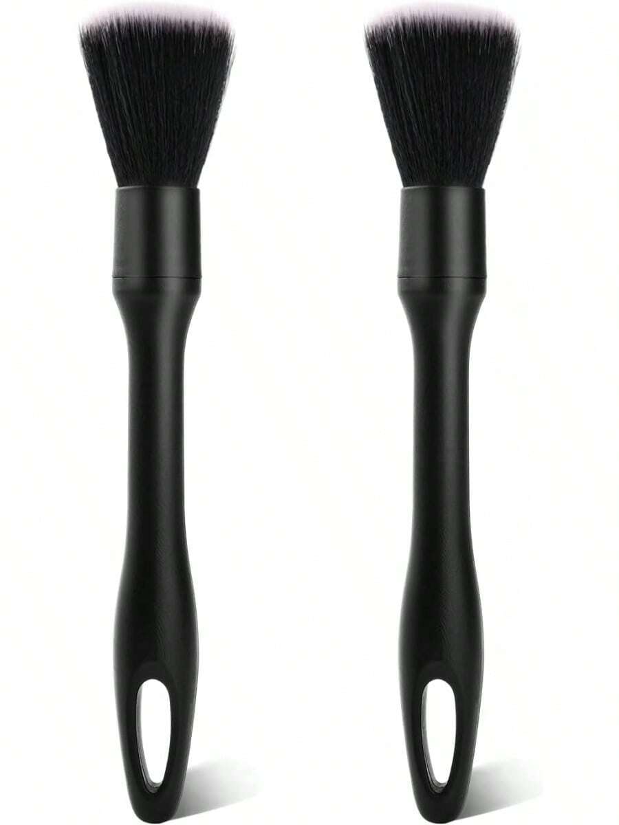 2-Piece Car Detail Brush Set, Ultra Soft Bristle Car Interior Cleaning Brush, Anti Scratch Instrument Panel Dust Collector Set, Suitable For Ventilation, Leather, Screen, Console And Home Cleaning - 2PCS-b - View 1