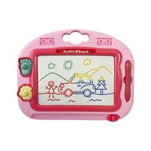 Magnetic Drawing And Writing Board For Kids, Magic Board With Sliding Eraser +3 Years - Pink - View 1