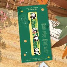 1個可愛卡通熊貓金屬鏤空書籤，創意雙用途尺規書籤，日記本計畫本筆記頁標記，趣味模板精準工具，適合學生、書迷、學校辦公文具用品 - 方形 - 查看 12