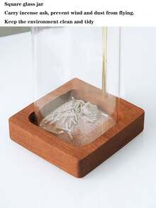 1pc Incense Burner, Detachable Glass Ashtray Style Incense Holder, Transparent Glass Structure, Suitable For Home, Yoga, Spa, Meditation, Easy To Clean Incense Stand, Elegant Home Desktop Decoration, Fashion Aesthetic, Durable Design - Incense Burner Stand - View 6