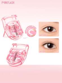 PINKFLASH Portable Eyelash Curler, Creates Quick And Natural Curled Lashes With Long-Lasting Lifting And Lengthening Effect. Suitable For Daily Makeup, Party Looks And Y2K Styling, A Wonderful Gift For Valentine's Day And New Year. T17 - Watermelon Pink - View 1