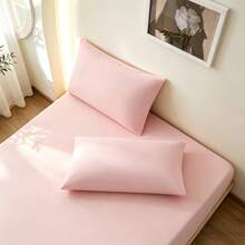 2pcs Cooling Pillowcase Set, Soft And Breathable, Wrinkle-Resistant, Gentle On Hair And Skin, Helps Improve Sleep Quality, Machine Washable - Pink - View 5