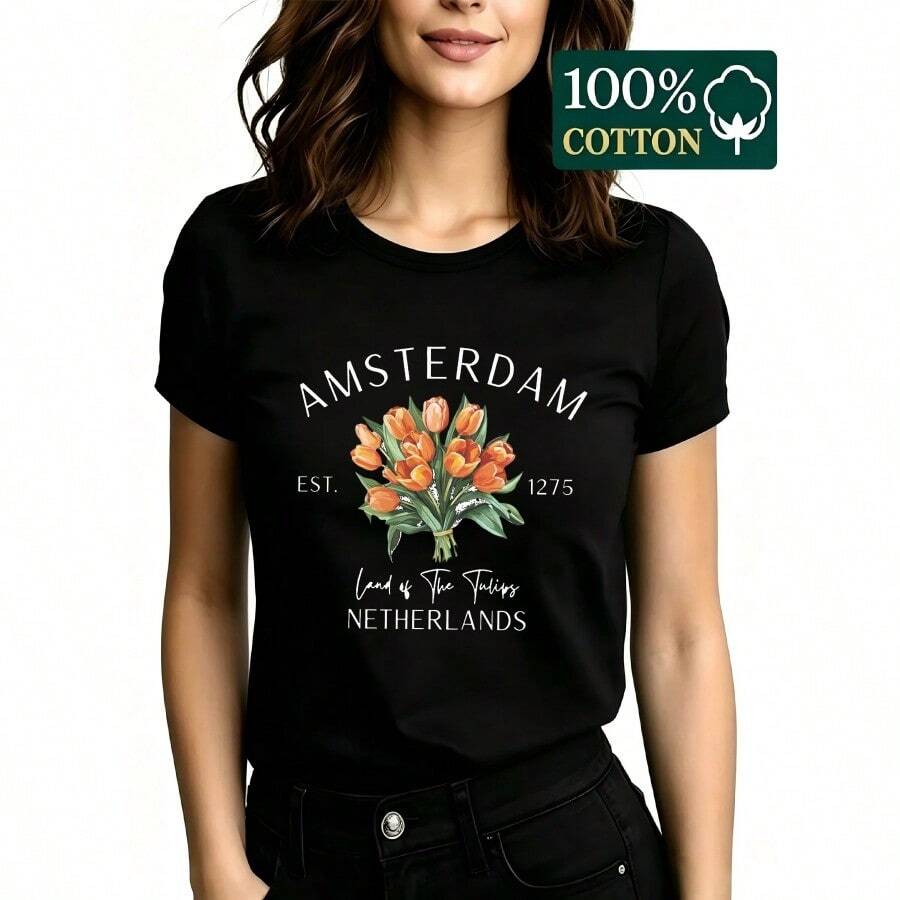 Women T-Shirts - 黑色 - 查看 1