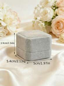 Custom Square Velvet Ring Box With Lid - Vintage Wedding Engagement Jewelry Display Box, Suitable For Engagement/Wedding/Anniversary Gifts, Earring And Ring Storage - Luxury Packaging, Jewelry Box - Multicolor - View 9