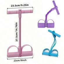 2pcs/Set 8-Figure Resistance Band + 6-Tube Foot Pedal Resistance Band, 6 Elastic Resistance Tubes, Resistance Bands For Full Body Workout, Abdominal Exerciser, Pilates, Yoga, Strength Training, Suitable For Sit-Ups - Multicolor - View 7