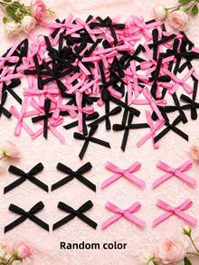100pcs Cute Mini Ballet Style Ribbon Bows, DIY Clothing & Hair Accessories Decorations - Multicolor - View 23
