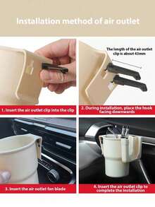 Car Air Vent Multi-Function Cup Holder, 2-In-1 Car AC Vent Cup Holder & Phone Mount, In-Car Beverage, Milk Tea & Miscellaneous Storage Organizer - A - View 5