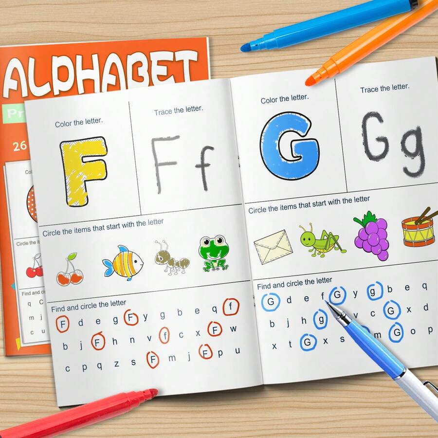 1pc Nurturing Intelligence: Engaging Children With Alphabet Books For Cognitive Development - Alphabet - View 1