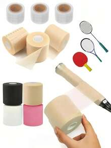 1-2Pcs Sponge Shock Absorbing Underwrap Film For Racket Grip Multifunctional Elastic Wrap Sports Accessories For Badminton Tennis - Multicolor - View 1