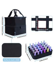 Nail Polish Storage Organizer – Holds 30–84 Bottles (15ml/0.5 Fl Oz); Features A Portable Design; A Storage Case Specially Designed For Nail Enthusiasts And Nail Technicians. - Multicolor - View 10