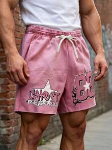 Men's Summer Thin Fashion Casual Sports Loose Bermuda Shorts For Daily Wear, Vacation And Beach - Pink - View 3