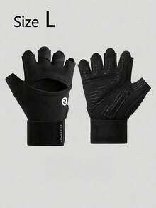 Sports Half Finger Gloves With Wrist Strap Bike Cycling Gloves For Women Men Gym Gloves For Weightlifting Training Pull Up Hiking Training Outdoor Exercise Workout Equipment For Home Yoga Pilates Eessentials Accessories Weight Loss - Multicolor - View 17