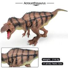 8 Styles 8-14Inch Hand-Painted Jurassic Dinosaur Models, T-Rex Allosaurus Brachiosaurus Triceratops, Room Decor Collectible Toy Gift For Boys - Multicolor - View 8
