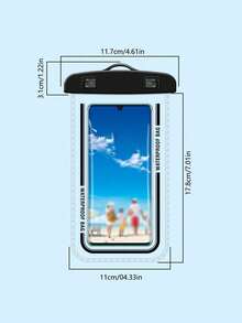2pcs/Set Waterproof Diving Phone Pouch, Touchscreen Sealed Swimming Dust-Proof Shock-Proof Rain-Proof Floating Portable Phone Case - Multicolor - View 6