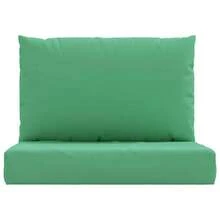 vidaXL Pallet Cushion Set (2 Pieces), Seat Cushion With Hollow Fibers, Back Cushion For Indoor And Outdoor Use, Pallet Seat Pad, Green Oxford Fabric - Green - View 6