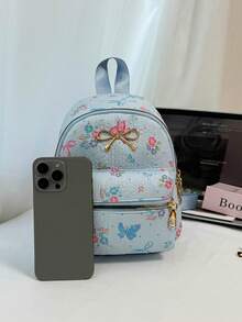 Ransel bergaya preppy dengan motif kupu-kupu yang stylish ini memiliki desain unik yang cocok untuk penggunaan sehari-hari dan juga menjadi hadiah yang bagus untuk remaja. - MultiWarna - View 10