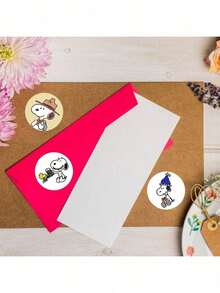 1 Set/500 Pcs Cute Snoopy Cartoon Account Label Stickers, Children's Sealing Reward Decorative Snoopy Stickers, New Year Gift, Valentine's Day Gift, Easter Gift [Random Style] - Multicolor - View 4