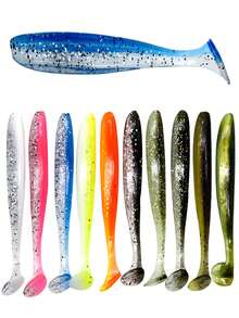 40pcs Multi-Color T-Tail Soft Lures, 5.5cm & 7cm Two Sizes, Bionic Small Fish Artificial Bait, Freshwater & Saltwater Fishing, Suitable For Amur, Bass, Mandarin Fish - Multicolor - View 7