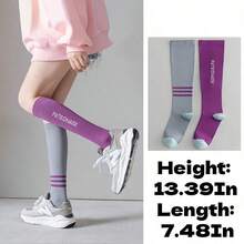 1/2/4 Pasang Kaos Kaki Lari Fitness Bertali Tinggi, Dirancang untuk Meningkatkan Sirkulasi Darah, Cocok untuk Lari, Bersepeda, Pilates, Yoga, dan Olahraga Lainnya - MultiWarna - View 14