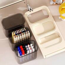 Desktop Slanted Pen Holder Storage Box - Large Capacity For Students And Office Use, Marker And Pen Holder, Detachable Pencil Storage Rack, Office Desk Supplies, Organizer, Divider, Desk And Drawer Storage Box - Large Capacity - View 2