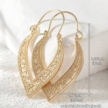 DIYCCPC Bohemian Geometric Hollow Earrings, Creative Jewelry For Beach Vacation Strolls - Gold - View 2