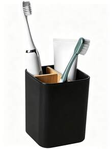 Multifunctional Storage Rack, Toothbrush Holder, 3-Compartment Design, Suitable For Electric Toothbrush, Dental Floss, Razor, Cosmetics, Office Supplies And Stationery - Multicolor - View 9